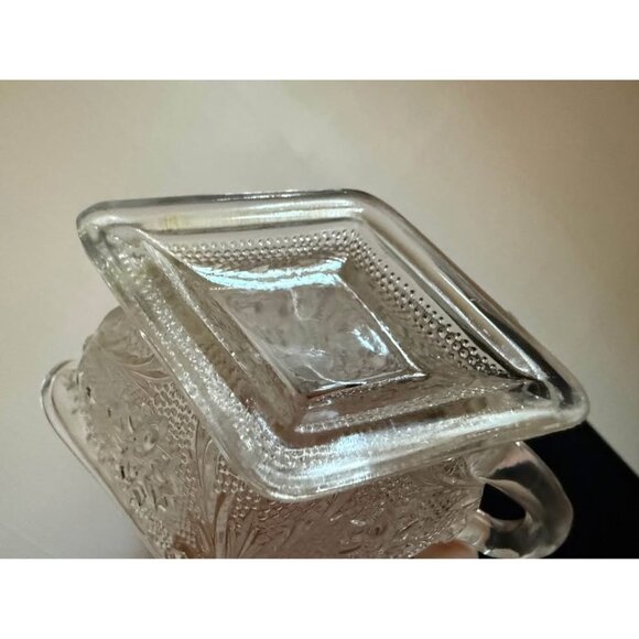 Indiana Glass Tiara Sugar and Creamer Set with Tray Sandwich Glass - Picture 6 of 8